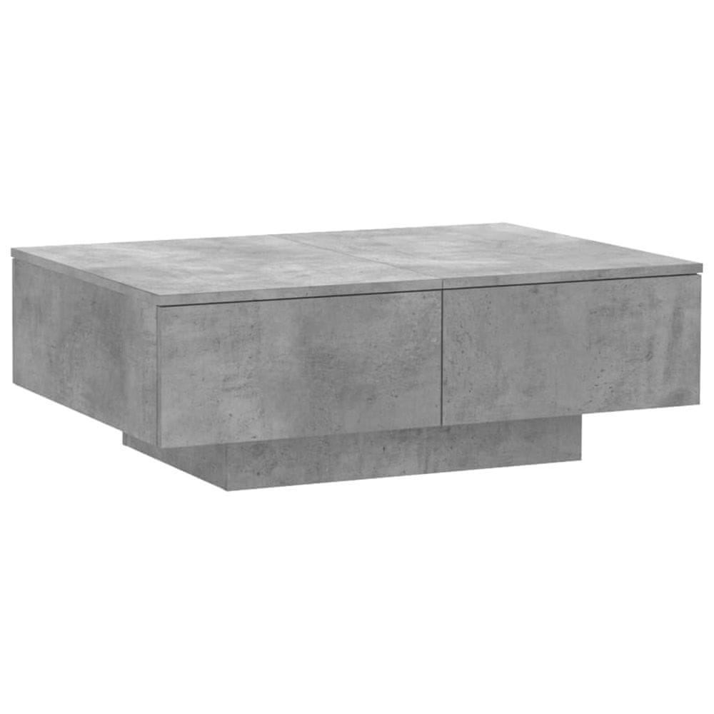 Vidaxl Konferenčný stolík betónovo-sivý 90x60x31 cm drevotrieska